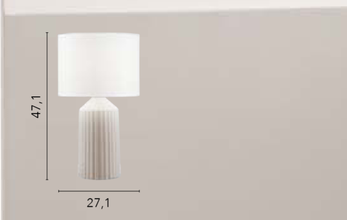 Lume in ceramica variante verde - beige rigato 1XE27 non incl. SAHARA Lume in ceramica variante verde - beige rigato 1XE27 non incl. SAHARA